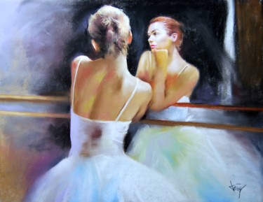 Pintura titulada "Bailarina" por Domingo, Obra de arte original, Pastel
