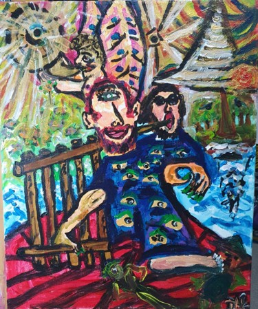 Pintura titulada "Miremos los unos po…" por Dalca, Obra de arte original, Acrílico Montado en Bastidor de camilla de madera