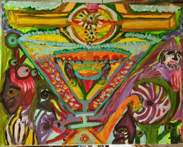 Картина под названием "Verdad" - Dalca, Подлинное произведение искусства, Акрил Установлен на Деревянная рама для носилок
