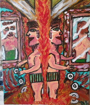 Painting titled "Gira y gira" by Dalca, Original Artwork, Acrylic Mounted on Wood Stretcher frame