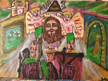 Pintura titulada "Anuncio de la pasión" por Dalca, Obra de arte original, Acrílico Montado en Bastidor de camilla de madera