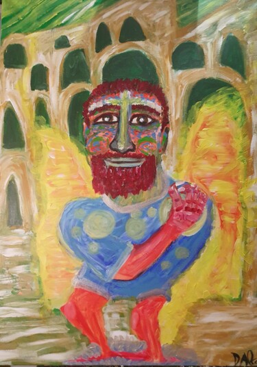 Pintura titulada "Llegó el rescate" por Dalca, Obra de arte original, Acrílico Montado en Bastidor de camilla de madera