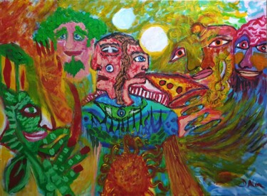 Pintura titulada "Canto de color vist…" por Dalca, Obra de arte original, Acrílico Montado en Bastidor de camilla de madera
