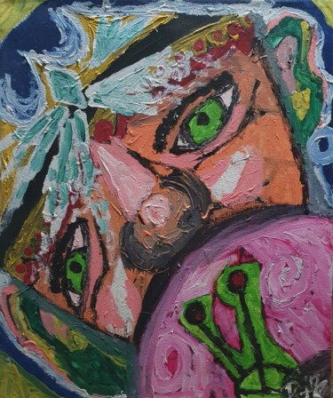 Картина под названием "Ven a mi primavera" - Dalca, Подлинное произведение искусства, Акрил Установлен на Деревянная рама дл…