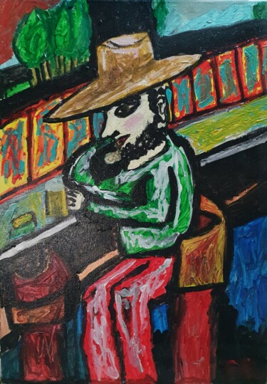 Peinture intitulée "El solitario" par Dalca, Œuvre d'art originale, Acrylique Monté sur Châssis en bois