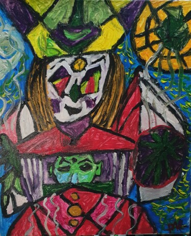 Картина под названием "¿Hay alguien ahí?" - Dalca, Подлинное произведение искусства, Акрил Установлен на Деревянная рама для…