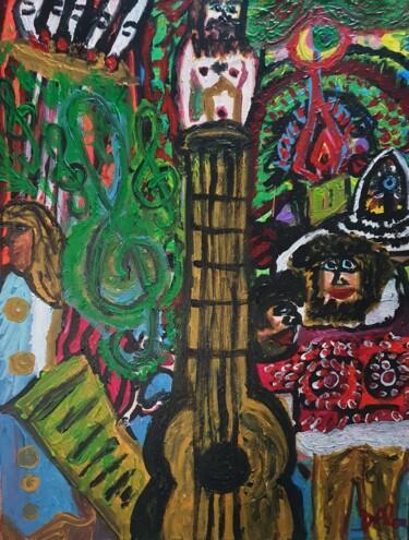 Malerei mit dem Titel "Enciende la música" von Dalca, Original-Kunstwerk, Acryl Auf Keilrahmen aus Holz montiert