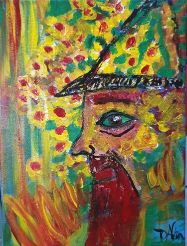 Painting titled "Canto a la vida" by Dalca, Original Artwork, Acrylic Mounted on Wood Stretcher frame