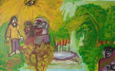 Картина под названием "¿QUIEN ES?" - Dalca, Подлинное произведение искусства, Акрил Установлен на Деревянная рама для носилок