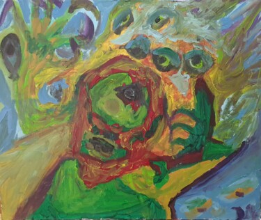 Картина под названием "Van gogh observado" - Dalca, Подлинное произведение искусства, Акрил Установлен на Деревянная рама дл…