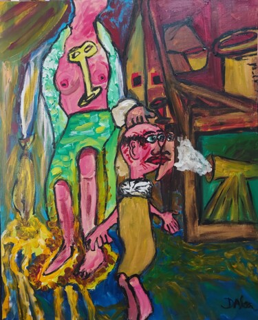 Peinture intitulée "Anhelando momentos" par Dalca, Œuvre d'art originale, Acrylique Monté sur Châssis en bois