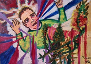 Pintura titulada "El Domingo cayendo" por Dalca, Obra de arte original, Acrílico Montado en Bastidor de camilla de madera