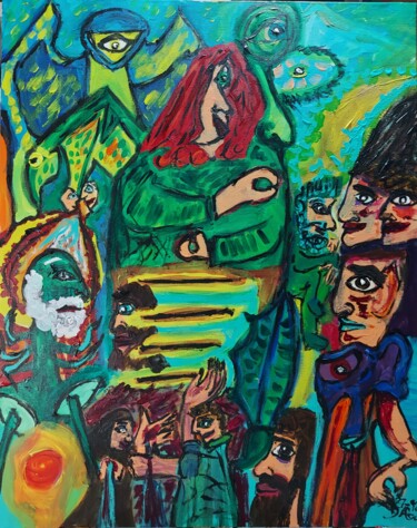 Pintura intitulada "Camino hacia el enc…" por Dalca, Obras de arte originais, Acrílico Montado em Armação em madeira