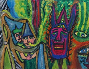 Pintura titulada "Reír le toca al tio" por Dalca, Obra de arte original, Acrílico Montado en Bastidor de camilla de madera