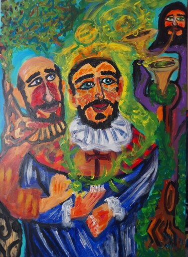 Painting titled "Verdadero tesoro" by Dalca, Original Artwork, Acrylic Mounted on Wood Stretcher frame