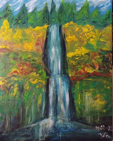 Картина под названием "Oxígeno, agua y vida" - Dalca, Подлинное произведение искусства, Акрил Установлен на Деревянная рама…