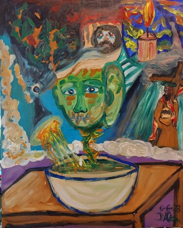 Pintura titulada "Nazco de vida" por Dalca, Obra de arte original, Acrílico Montado en Bastidor de camilla de madera