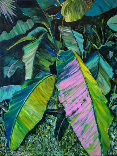Картина под названием "Part of Eden one" - Dominic Virtosu, Подлинное произведение искусства, Масло