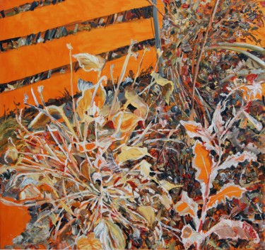Картина под названием "White Flower" - Dominic Virtosu, Подлинное произведение искусства, Масло Установлен на Деревянная рам…