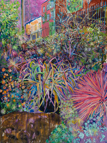 绘画 标题为“Botanique Hypnotique” 由Dominic Virtosu, 原创艺术品, 油 安装在木质担架架上