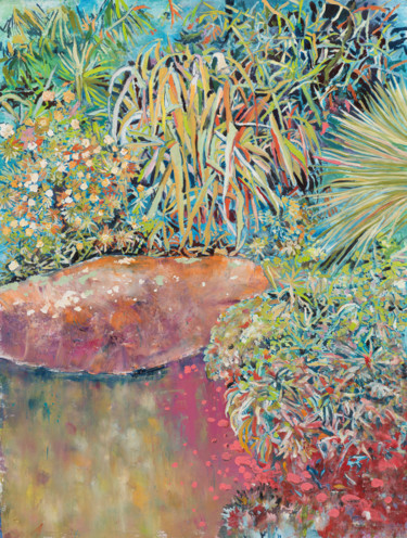 Картина под названием "The Heart of Spring" - Dominic Virtosu, Подлинное произведение искусства, Масло Установлен на Деревян…