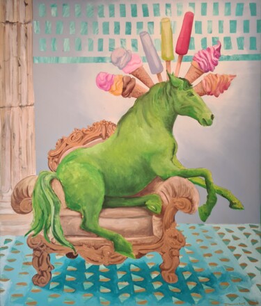 Картина под названием "Sweet Touth" - Dominic Virtosu, Подлинное произведение искусства, Масло Установлен на Деревянная рама…
