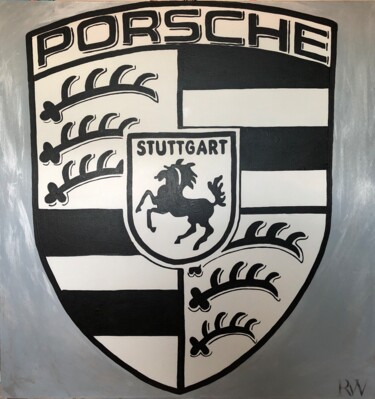 Malerei mit dem Titel "Porsche" von Dominik Brunner (Robert Winter), Original-Kunstwerk, Acryl
