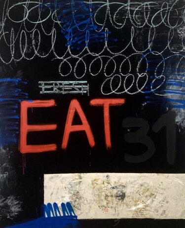 Картина под названием "EAT" - Dominik Robert Brunner, Подлинное произведение искусства, Акрил