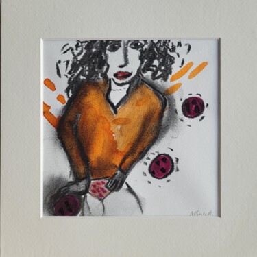 Femmes du temps 4 Drawing titled "Femmes du temps 4" by Dominique Albertelli, Original Art, Pastel