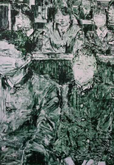 Peinture intitulée "CHINESE STUDENTS" par Dominique Barreau, Œuvre d'art originale