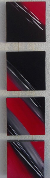 Peinture intitulée "Noir et Rouge" par Dominique Biagini, Œuvre d'art originale