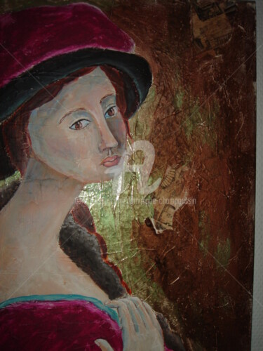 Pittura intitolato "femme 14" da Dominique Champoussin, Opera d'arte originale, Acrilico