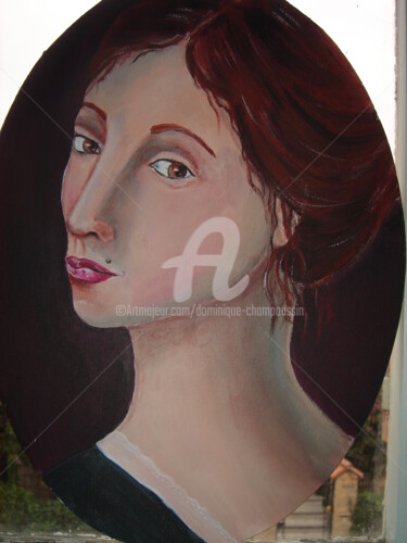 Peinture intitulée "femme 9" par Dominique Champoussin, Œuvre d'art originale, Huile