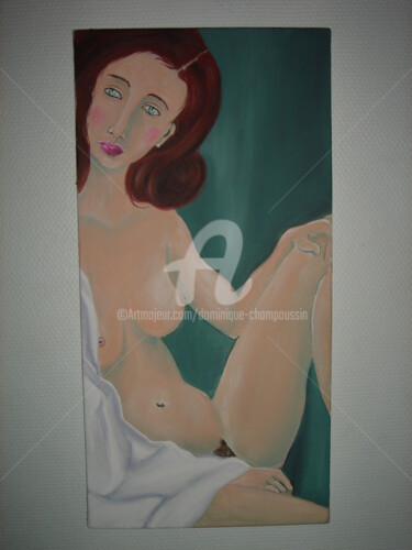 Peinture intitulée "nu femme 3" par Dominique Champoussin, Œuvre d'art originale, Huile