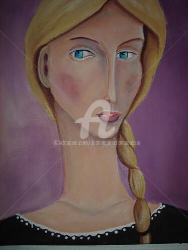 Painting titled "femme 2" by Dominique Champoussin, Original Artwork, Acrylic