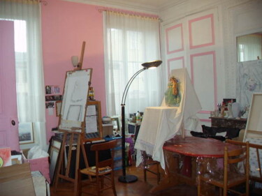 Painting titled "atelier" by Dominique De Roo, Original Artwork