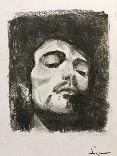 Drawing titled "Study from G.Courbe…" by Dominique Dève, Original Artwork, Charcoal