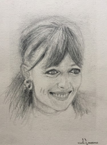 Dessin intitulée "Portrait de Stéphan…" par Dominique Dève, Œuvre d'art originale, Crayon