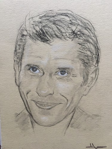 图画 标题为“Portrait de Jacques…” 由Dominique Dève, 原创艺术品, 铅笔