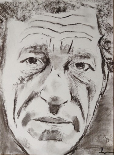 Dessin intitulée "Portrait of Giacome…" par Dominique Dève, Œuvre d'art originale, Fusain