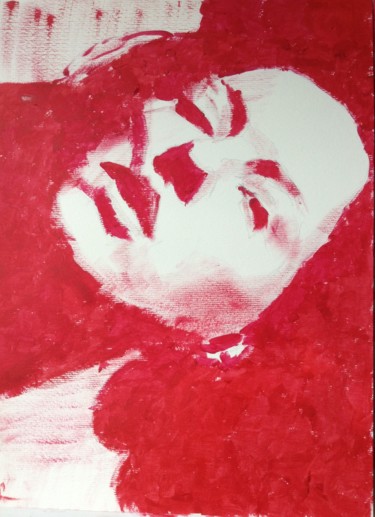 Peinture intitulée "Study in Red" par Dominique Dève, Œuvre d'art originale, Acrylique