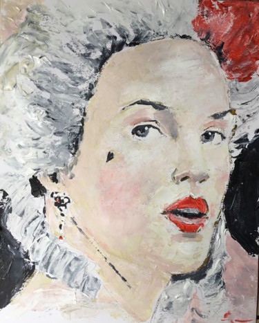 Painting titled "Portrait Of Jessica" by Dominique Dève, Original Artwork, Acrylic