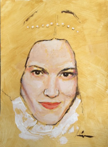 Malerei mit dem Titel "Anastasia" von Dominique Dève, Original-Kunstwerk, Acryl