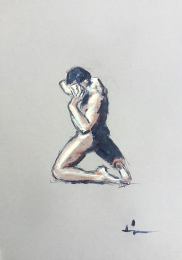 Peinture intitulée "Nudeart Study 2" par Dominique Dève, Œuvre d'art originale, Acrylique