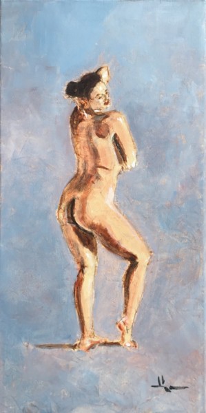 Peinture intitulée "La baigneuse" par Dominique Dève, Œuvre d'art originale, Acrylique