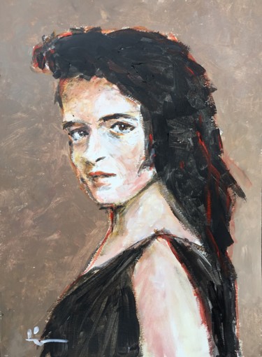 Peinture intitulée "Girl" par Dominique Dève, Œuvre d'art originale, Acrylique