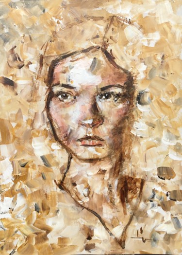 Peinture intitulée "S.Girl" par Dominique Dève, Œuvre d'art originale, Acrylique