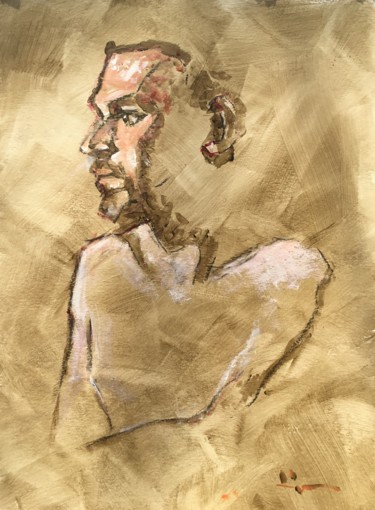 Pittura intitolato "L’Homme Nu" da Dominique Dève, Opera d'arte originale, Acrilico