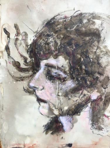 Painting titled "Laura" by Dominique Dève, Original Artwork, Acrylic