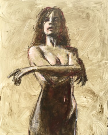 Pittura intitolato "Lady Wicca 2" da Dominique Dève, Opera d'arte originale, Acrilico